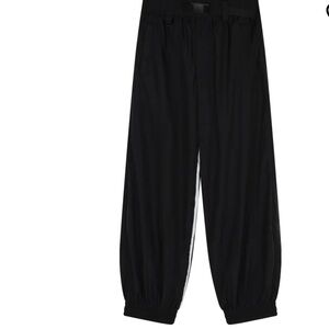 Y-3 Black Track Jogger Pants with Side Stripe